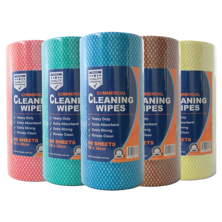 Blue Commercial Cleaning Wipes Single Roll 90 Sheets