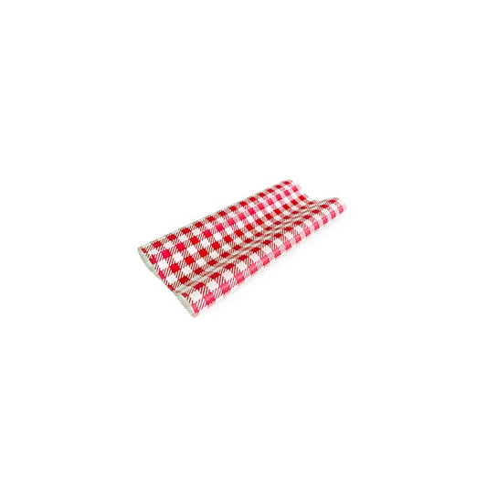 #Greaseproof Paper Gingham Red Half 190 x 150mm – 400/ream