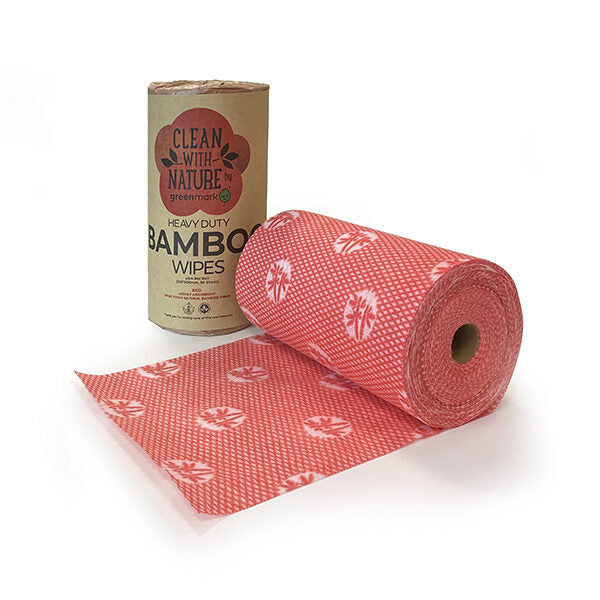 Heavy Duty Bamboo Wipes Red 6 Rolls/Ctn