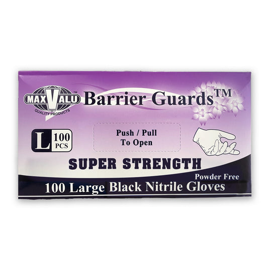 Large Nitrile Super Strength Gloves Black (Powder Free) 1000pcs/Carton