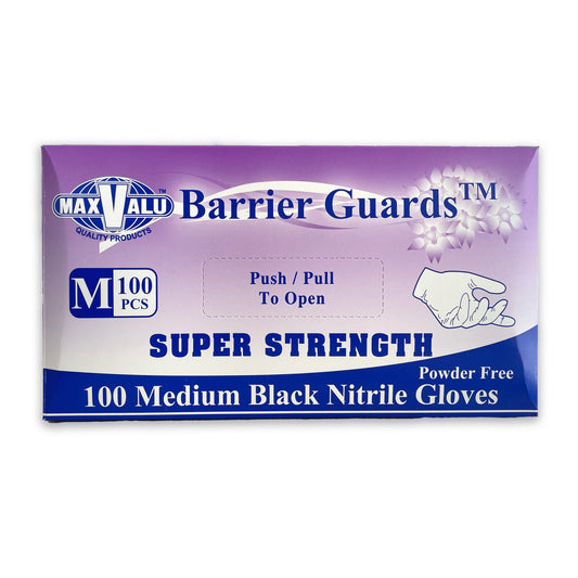 Medium Nitrile Super Strength Gloves Black (Powder Free) 1000pcs/Carton