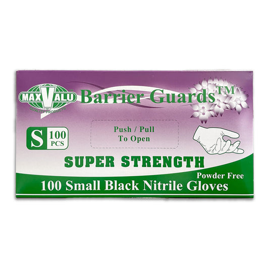 Small Nitrile Super Strength Gloves Black (Powder Free) 1000pcs/Carton