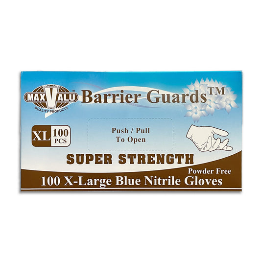 X Large Nitrile Super Strength Gloves BLUE (Powder Free) 1000pcs/Carton