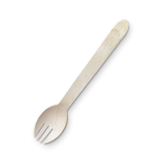 Wooden Spork 160mm 1000pc/ctn