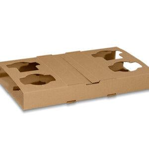 Corrugated 4 Cell Cup Holder 100pc/ctn