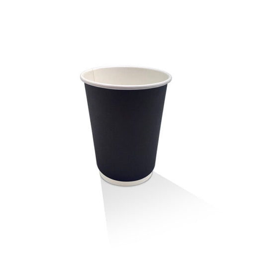 8oz Double Wall Paper Cup (80mm) Black 500pc/ctn