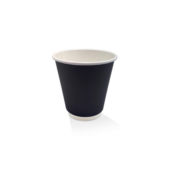 8oz Double Wall Paper Cup (90mm) Black 500pc/ctn