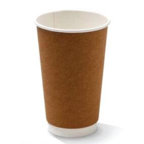 16oz Double Wall Paper Cup Kraft (90mm) 500pc/ctn