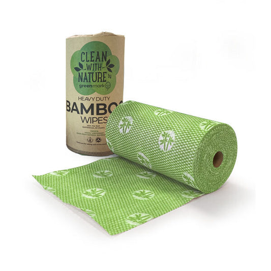 Heavy Duty Bamboo Wipes Green 6 Rolls/Ctn