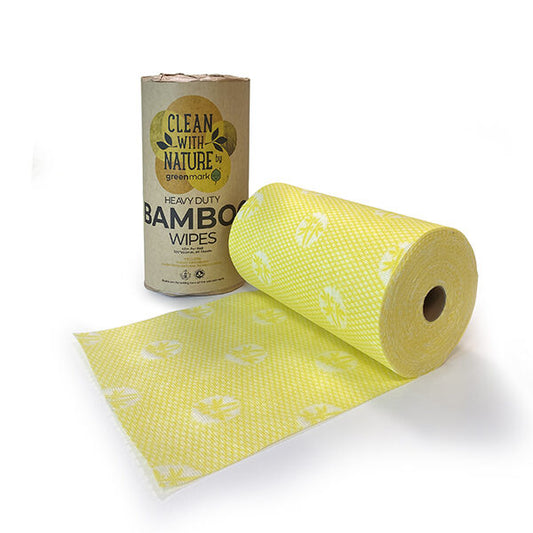 Heavy Duty Bamboo Wipes Yellow 6 Rolls/Ctn