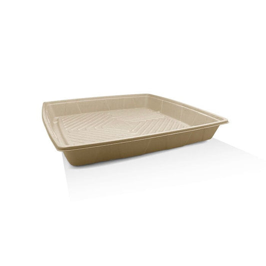 Unbleached Sugarcane Platter 16″ 100pc/Ctn