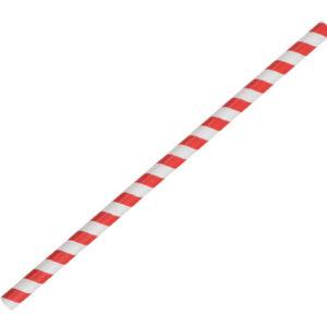 Paper Straw Jumbo-Red Stripe 2500pc/ctn