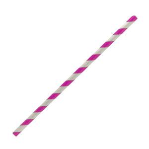 Paper Straw Regular-Pink Stripe 2500pc/ctn