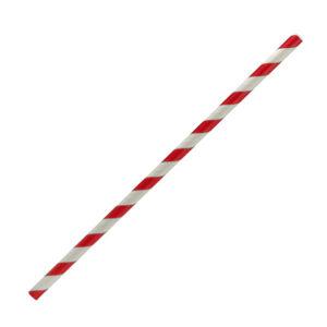 Paper Straw Regular-Red Stripe 2500pc/ctn