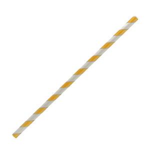 Paper Straw Regular-Yellow Stripe 2500pc/ctn